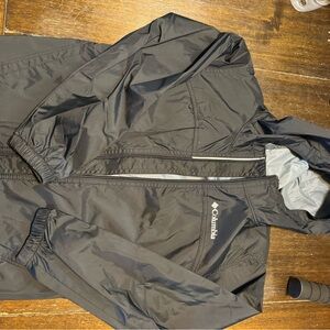 Boys Columbia Black Windbreaker Jacket